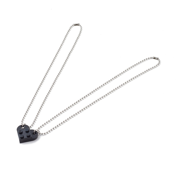 

PandaHall Resin Building Blocks Pendant Necklaces, with 304 Stainless Steel Ball Chain, Mixed Color, 17.13 inch(435mm), 2pcs/set 304..., Multicolor