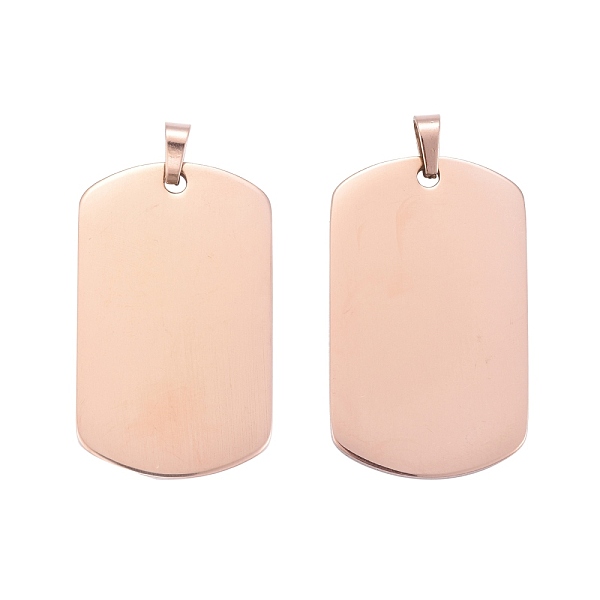 

PandaHall 201 Stainless Steel Pendants, Manual Polishing, Rectangle, Stamping Blank Tag, Rose Gold, 35.5x22x2mm, Hole: 4x7mm 201 Stainless...