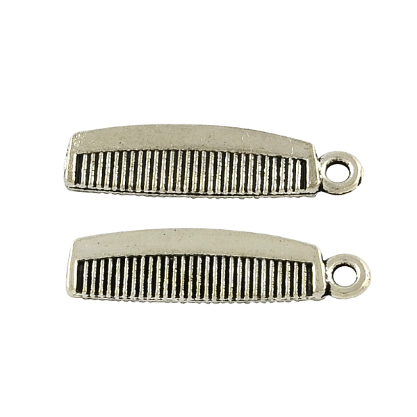 

PandaHall Tibetan Style Zinc Alloy Pendants, Comb, Lead Free & Cadmium Free, Antique Silver, 26x7x1.5mm, Hole: 2mm, about 416pcs/500g Alloy...