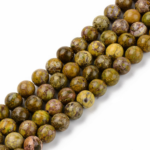 

PandaHall Natural American Turquoise Beads Strands, Dyed & Heated, Round, Light Khaki, 8mm, Hole: 1mm, about 45~46pcs/strand, 15-1/8 inch...