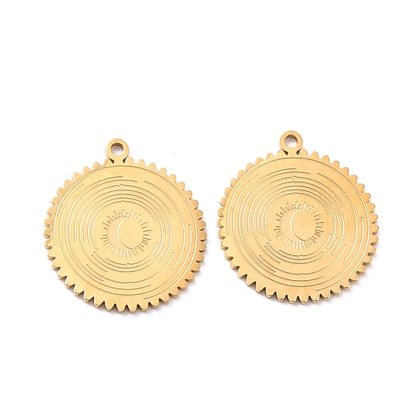 

PandaHall Ion Plating(IP) 316 Surgical Stainless Steel Pendants, Manual Polishing, Flat Round, Golden, 20x18x1mm, Hole: 1.2mm 316 Surgical...