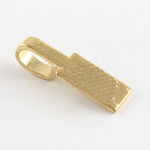 

PandaHall Tibetan Style Alloy Glue-on Flat Pad Bails, Rectangle, Cadmium Free & Lead Free, Golden, 26x8x1mm, Hole: 8x5mm, about 640pcs/1000g...