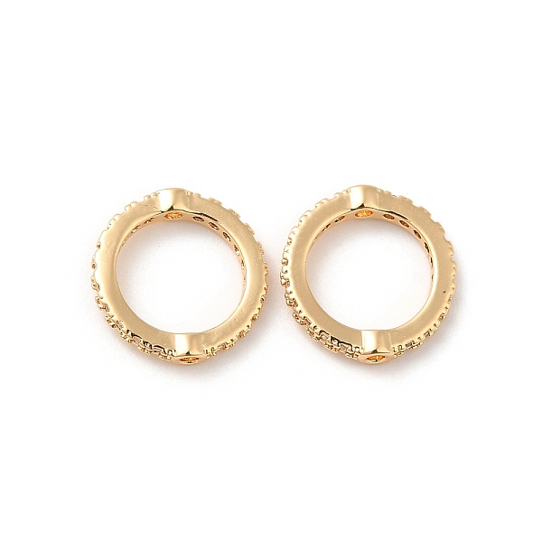 

PandaHall Brass Micro Pave Clear Cubic Zirconia Bead Frame, Round Ring, Real 18K Gold Plated, 12x1.5~2mm, Hole: 1mm, Inner diameter: 8.5mm...