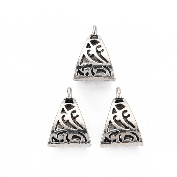 

PandaHall Tibetan Style Alloy Tube Bails, Cadmium Free & Lead Free, Triangle, Antique Silver, 16x11x7mm, Hole: 1.8mm, about 800pcs/1000g...