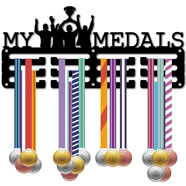 

PandaHall CREATCABIN My Medals Medal Holder Sports Medal Hanger Display Metal Iron Frame Hooks Hanging Awards Small Wall Mount Medal Rack...