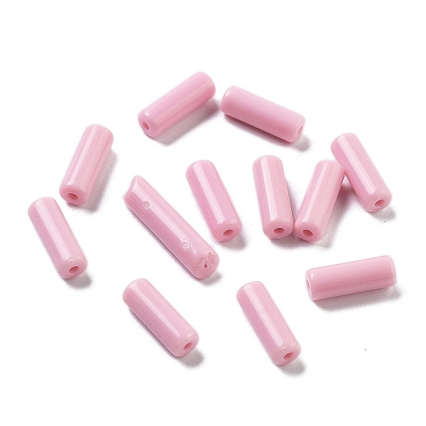 

PandaHall Opaque Acrylic Beads, Column, Pearl Pink, 13.5x4.7mm, Hole: 1.4mm Acrylic Column