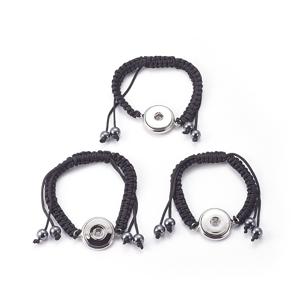 

PandaHall Trendy Snap Bracelet Making, Bracelet Making, with Non-Magnetic Hematite Beads and Brass Findings, Fit For Snap Buttons, Black...