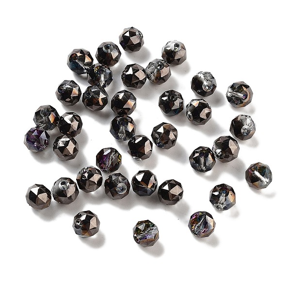 Electroplate Round Glass Beads
