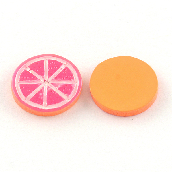 

PandaHall Resin Cabochons, Grapefruit, Hot Pink, 15x3mm Resin Fruit Pink