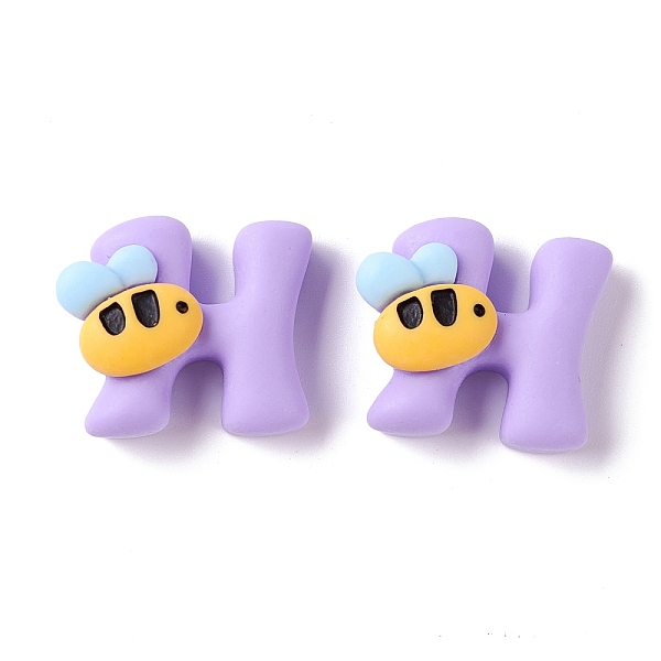 

PandaHall Resin Cabochons, Bee and H Shape, Medium Orchid, 20x21x9mm Resin Word