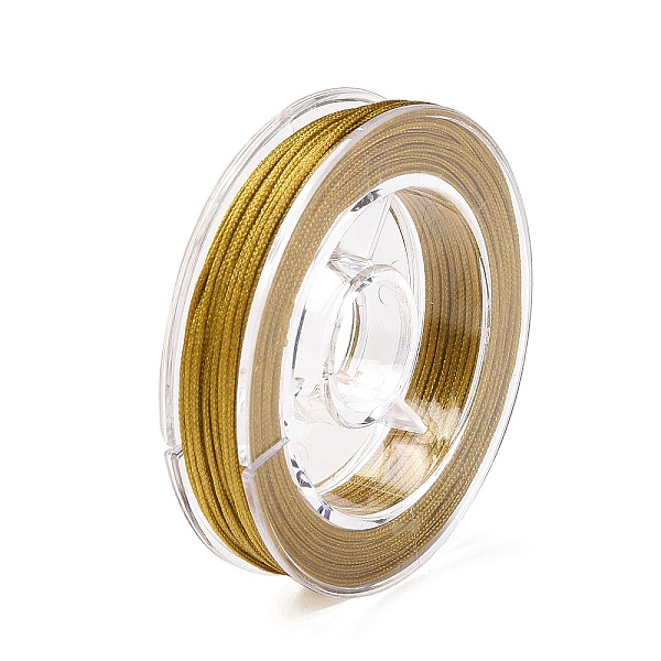 

PandaHall Nylon Thread for Jewelry Making, Dark Goldenrod, 0.8mm, about 7~9m/roll Nylon