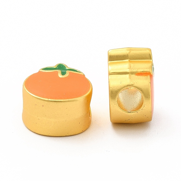 

PandaHall Rack Plating Alloy Enamel Beads, Matte Gold Color, Tomato, Dark Orange, 12x10.5x7mm, Hole: 3.6mm Alloy+Enamel Vegetables