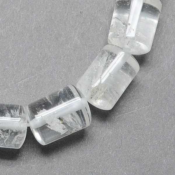 

PandaHall Natural Quartz Crystal Column Beads Strands, Rock Crystal Beads, Clear, 14x10mm, Hole: 1mm, about 28pcs/strand, 15.7 inch Quartz...