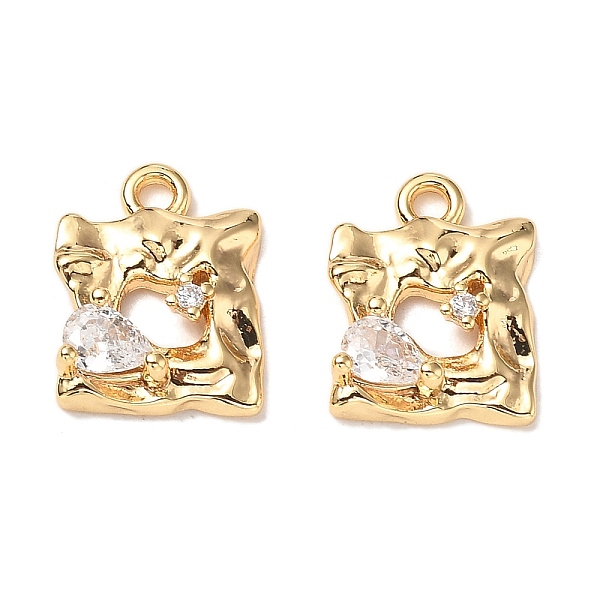 Brass Micro Pave Cl… - image
