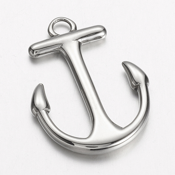 

PandaHall 304 Stainless Steel Pendants, Anchor, Stainless Steel Color, 30x23x3mm, Hole: 3mm 304 Stainless Steel Anchor & Helm