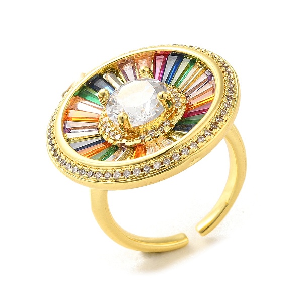 

PandaHall Brass Micro Pave Cubic Zirconia Glass Rings, Flat Round, Real 18K Gold Plated, Inner Diameter: 17mm Alloy+Cubic Zirconia Flat...