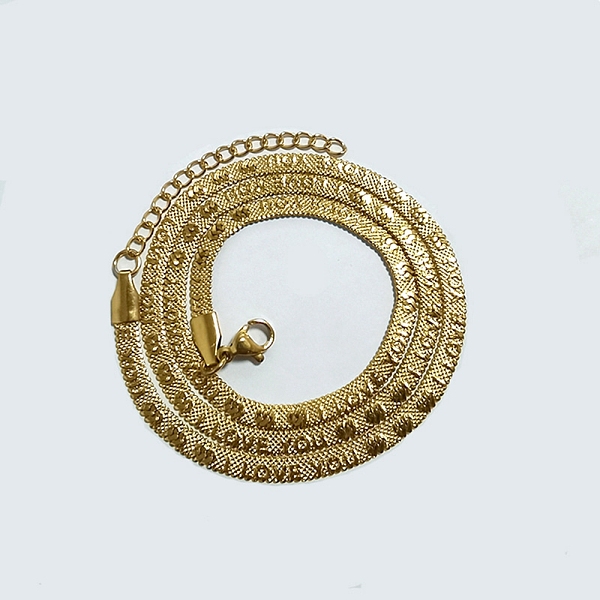 

PandaHall 304 Stainless Steel Herringbone Chain Necklaces, Golden, 17.72 inch(45cm) 304 Stainless Steel Flat