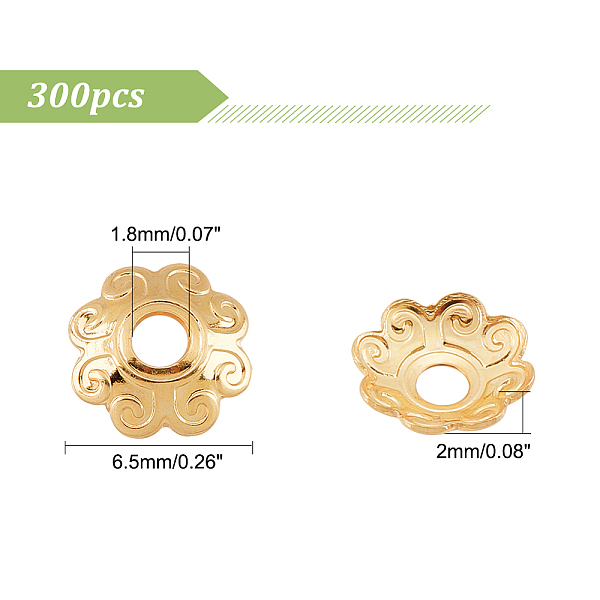 Dicosmetic 300pcs 304 Perlenkappen Aus Edelstahl