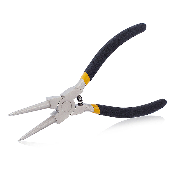 PandaHall 45# Steel Flat Nose Pliers, Stainless Steel Color, 152x85x10mm Steel
