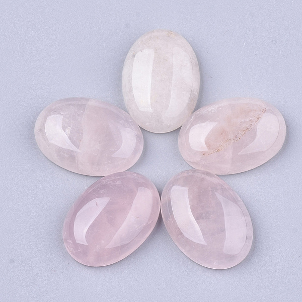 

PandaHall Natural Rose Quartz Cabochons, Oval, 24~26x17~19x6~7mm Rose Quartz Oval
