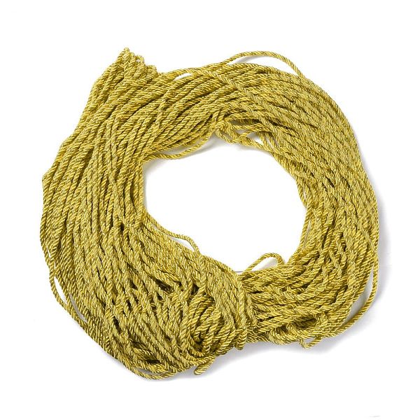 

PandaHall Polyester Thread Package Yarn Phnom Penh, for Custom Woven Jewelry Making, Goldenrod, 8mm, about 97~100m/bundle Polyester Gold