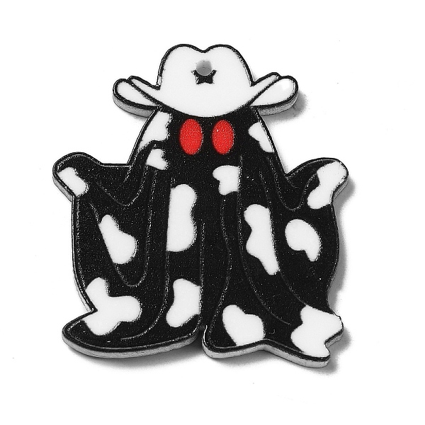 

PandaHall Halloween Acrylic Pendants, Ghost, Black, 38x33.5x2mm, Hole: 1.6mm Acrylic Ghost Black
