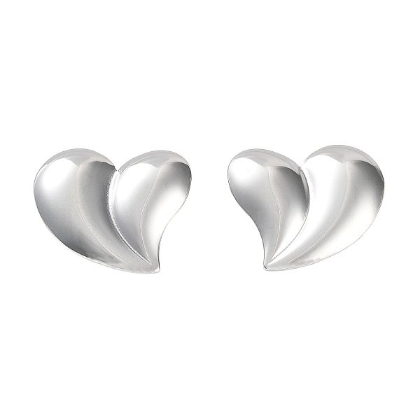 

PandaHall 304 Stainless Steel Stud Earrings, Heart, Stainless Steel Color, 20.5x24mm 304 Stainless Steel Heart
