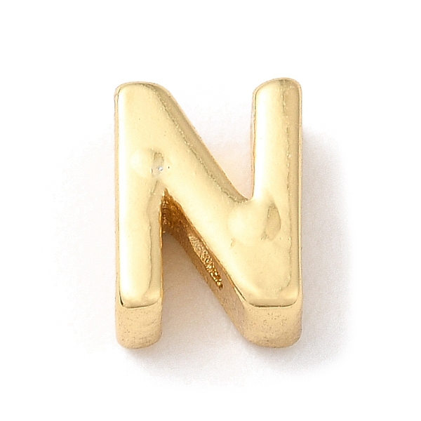 

PandaHall Rack Plating Brass Slide Charms, Cadmium Free & Lead Free, Real 18K Gold Plated, Letter, Letter N, 7.5x5.5x3.5mm, Hole: 1.4mm...
