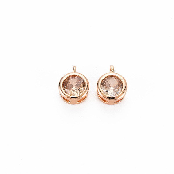 

PandaHall Brass Charms, with Rhinestone, Nickel Free, Flat Round, Real 18K Gold Plated, Gold Quartz, 7x5x3mm, Hole: 1mm Brass+Rhinestone...