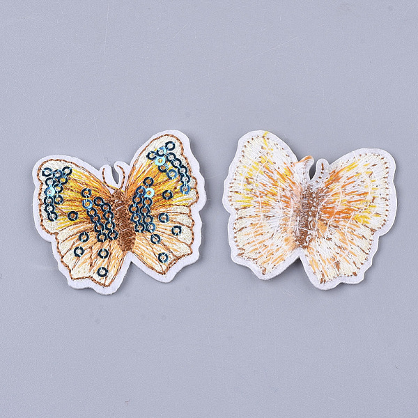 

PandaHall Computerized Embroidery Cloth Iron On/Sew On Patches, Costume Accessories, Appliques, with Paillette, Butterfly, Mixed Color..., Multicolor