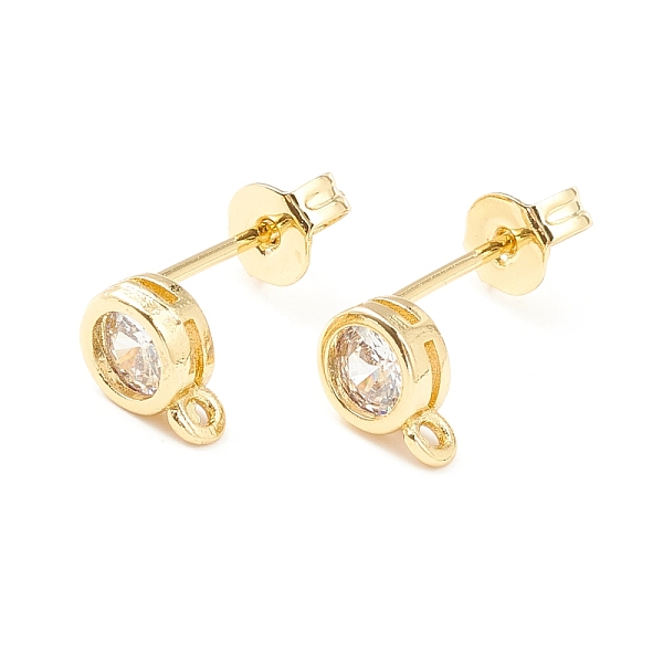 

PandaHall Rack Plating Brass Micro Pave Cubic Zirconia Stud Earring Findings, Cadmium Free & Nickel Free & Lead Free, Long-Lasting Plated..., Clear
