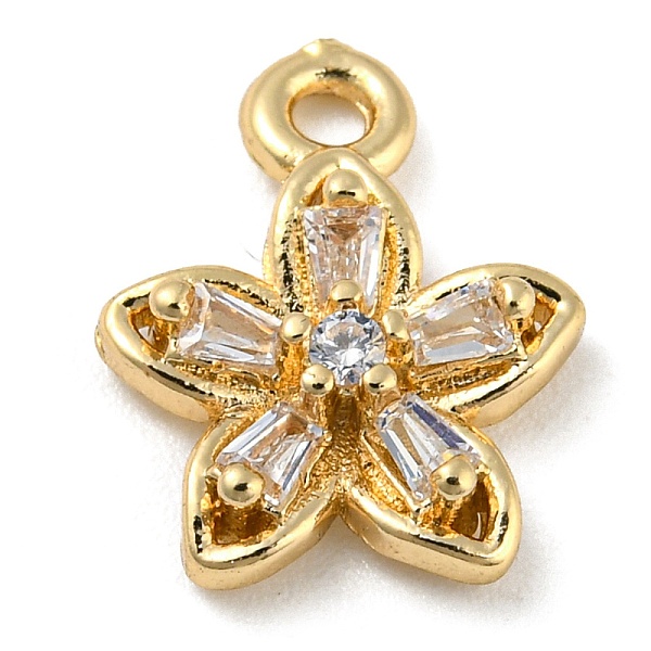 Brass with Clear Cubic Zirconia Charms