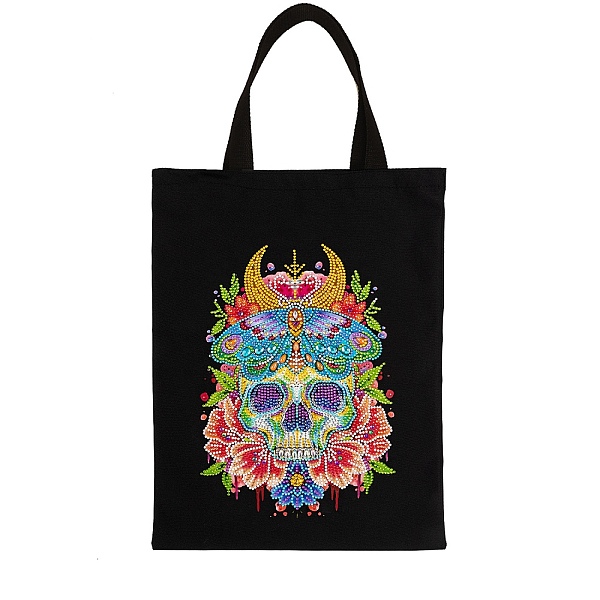 

PandaHall DIY Diamond Painting Handbag Kits, including Rectangle Bag, Acrylic Rhinestones, Diamond Sticky Pen, Tray Plate and Glue Clay..., Black