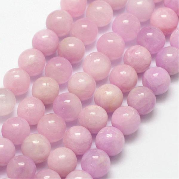 

PandaHall Natural Kunzite Beads Strands, Spodumene Beads, Round, 7~8mm, Hole: 1mm, about 49pcs/strand, 15.7 inch Kunzite Round Pink