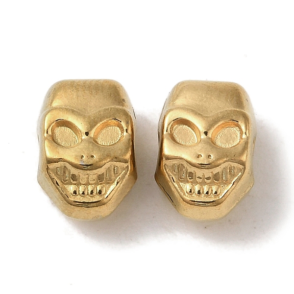 

PandaHall Ion Plating(IP) 304 Stainless Steel Beads, Skull, Golden, 10x7x6.5mm, Hole: 2.3mm 304 Stainless Steel Skull