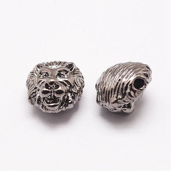 

PandaHall Tibetan Style Alloy Beads, Lion Head, Gunmetal, 13x12x8mm, Hole: 2.5mm Alloy Lion