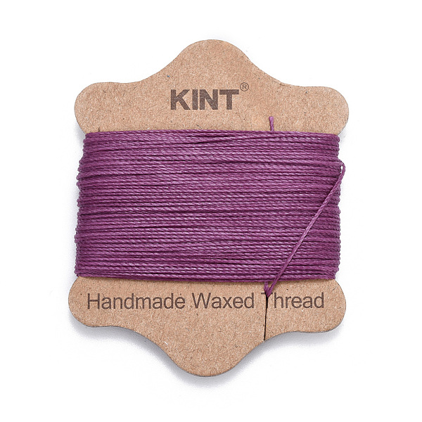 

PandaHall Waxed Nylon Cord, Purple, 0.65mm, about 21.87 yards(20m)/card Waxed Nylon Cord Round Purple
