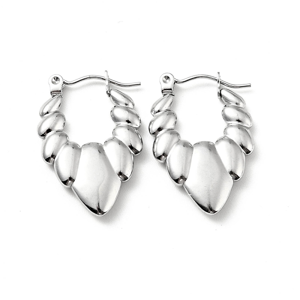 

PandaHall 304 Stainless Steel Chunky Twist Oval Hoop Earrings for Women, Stainless Steel Color, 25.5x17x4mm, Pin: 0.8mm 304 Stainless Steel...