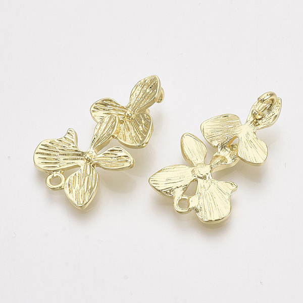 

PandaHall Alloy Links connectors, Flower, Light Gold, 27x15x6mm, Hole: 1.5mm & 2.5mm Alloy Flower