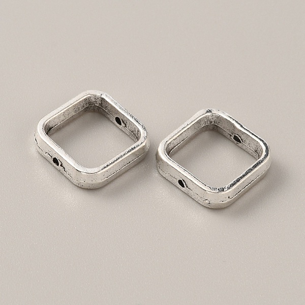 

PandaHall Tibetan Style Alloy Bead Frame, Antique Silver, Square, 14x14x4mm, Hole: 1mm, 95~100pcs/bag. Alloy Square