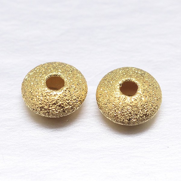 

PandaHall Real 18K Gold Plated Saucer 925 Sterling Silver Stradust Spacer Beads, Golden, 6x3mm, Hole: 1.5mm, about 94pcs/20g Sterling Silver...