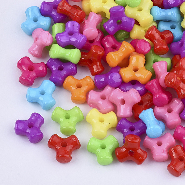 

PandaHall Opaque Acrylic Beads, Triangle, Mixed Color, 9.5x10.5x5mm, Hole: 1.8mm, about 2100pcs/500g Acrylic Triangle Multicolor