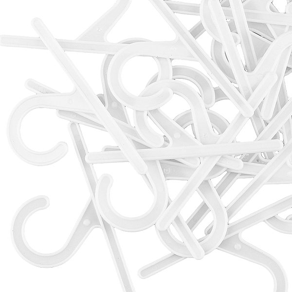 

PandaHall HOBBIESAY 50Pcs Plastic J Hooks 66x126mm Sock Display Hooks Sock Hanging Hooks White Sock Hook Hangers for Sock Hat Underwear...