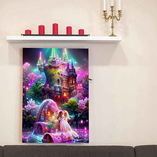 

PandaHall DIY 5D Diamond Painting Full Drill Kits, Including Canvas Painting Cloth, Resin Rhinestones, Diamond Sticky Pen, Tray Plate, Glue...