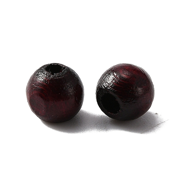 

PandaHall Natural Pecan Wood Beads, Dyed, Round, Coconut Brown, 6mm, Hole: 2mm Wood Round