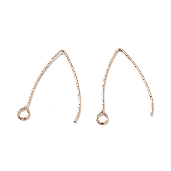 

PandaHall Ion Plating(IP) 316 Stainless Steel Earrings Finding, Earring Hooks, with Horizontal Loop, Rose Gold, 27x17x0.7mm, Hole: 2.5mm, 21...