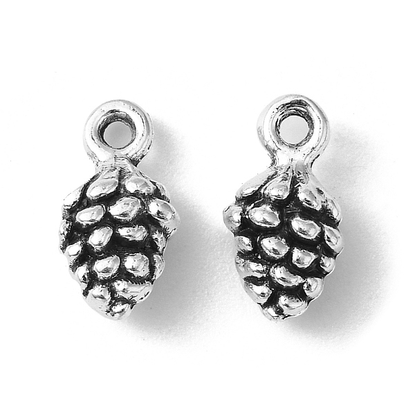 

PandaHall Pine Cone Tibetan Style Alloy Pendants, Cadmium Free & Lead Free, Antique Silver, 13x7x5mm, Hole: 1.5mm Alloy Fruit