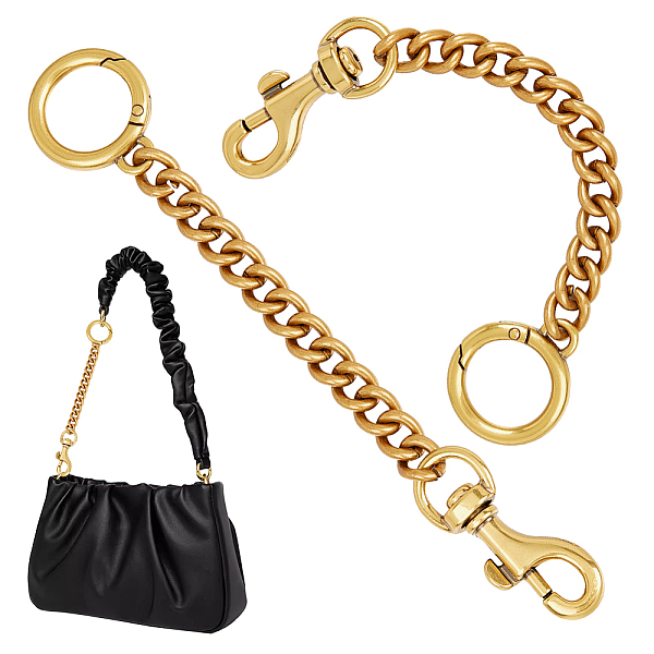 

PandaHall UNICRAFTALE 2Pcs Alloy Bag Chain Antique Golden Bag Extender Chains 16cm Purse Chain Metal Shoulder Bag Strap Extender with Spring...