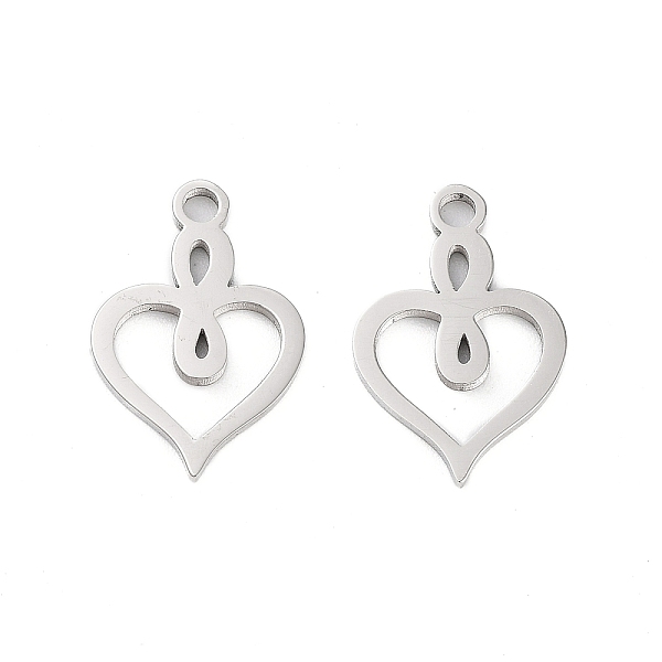 

PandaHall 316 Stainless Steel Charms, Heart Charm, Laser Cut, Stainless Steel Color, 15x10.5x1mm, Hole: 1.5mm 316 Surgical Stainless Steel...