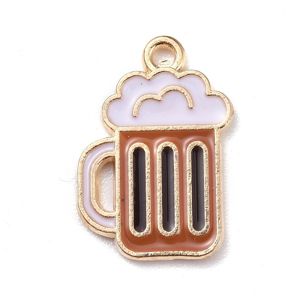 

PandaHall Alloy Enamel Pendants, Jewelry Accessory, Light Gold, Beer, Moccasin, 19x13x1.5mm, Hole: 1.2mm Alloy+Enamel Food Orange